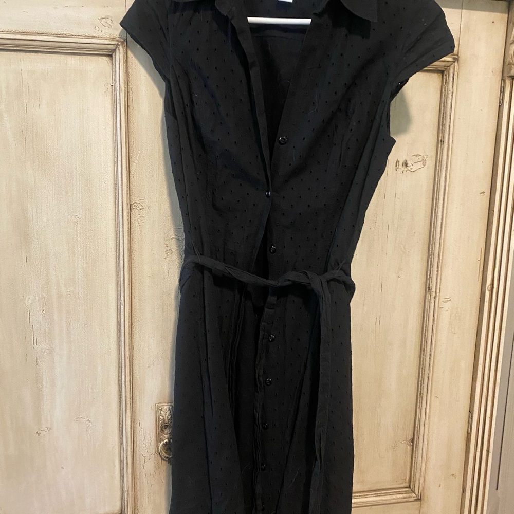 LOFT Black Midi Dress